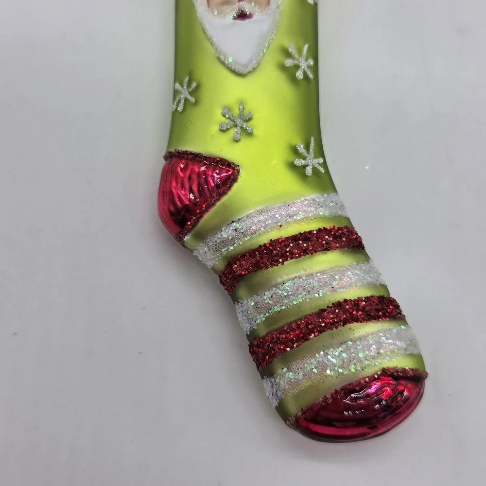Old World Blown Glass Christmas Ornament Embellished 32432 Christmas Sock 2019